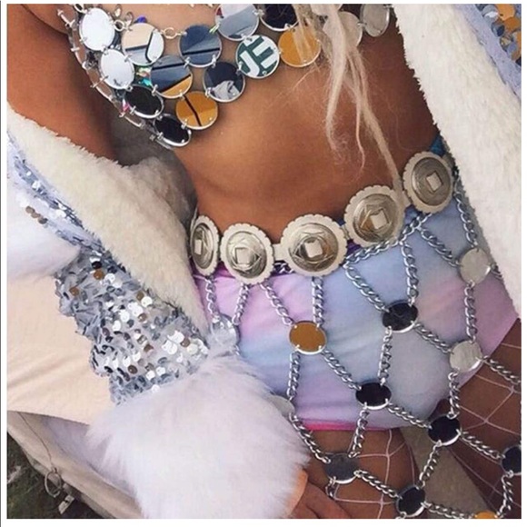 LUCINA Chainmail Sequin Skirt - Picture 5 of 6